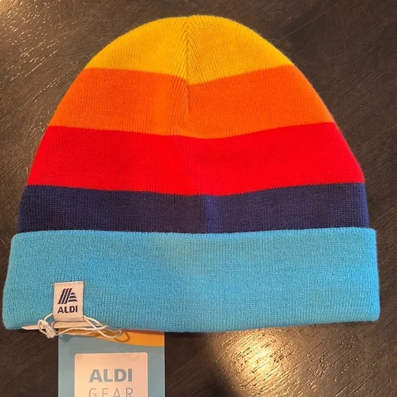 Aldi | Accessories | Nwt Aldi Gear Striped Beanie 223 Winter